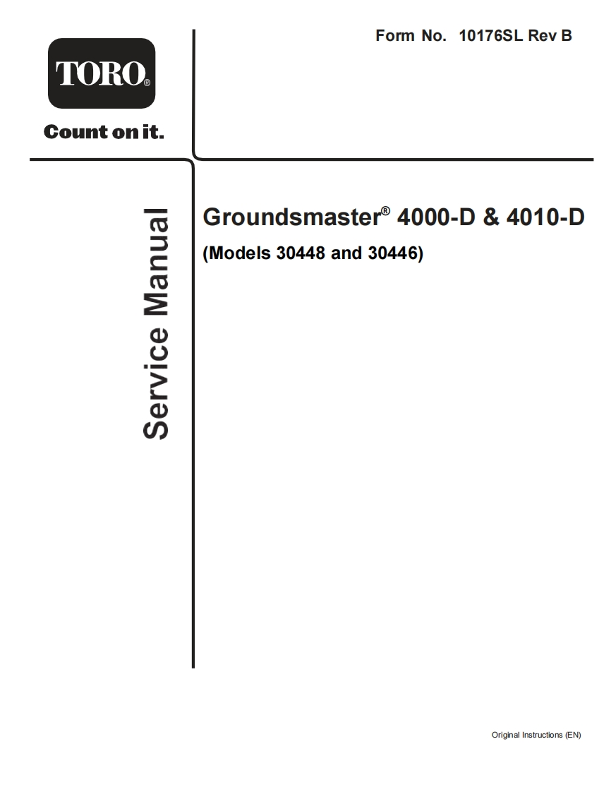 Toro-Groundsmaster-4000-D-Rotary-Mower-维修维护手册-PDF