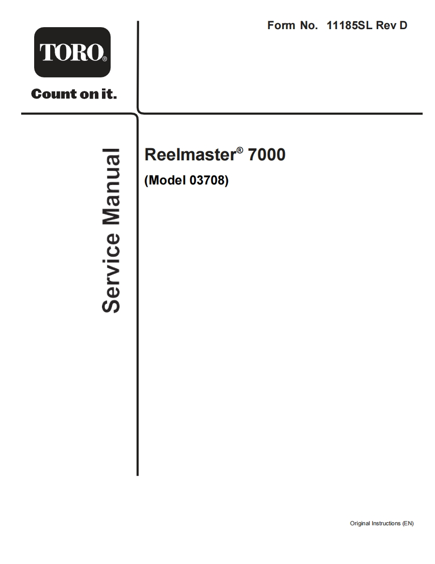 Toro-Reelmaster-7000-Large-Reel-Mower-维修维护手册-PDF