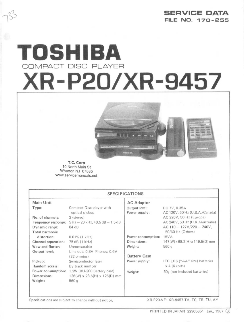 Toshiba_P20-service-manual维修手册