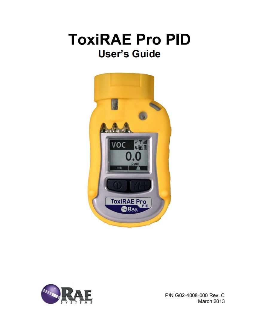 ToxiRae-Pro-PID-User-操作说明书手册-2
