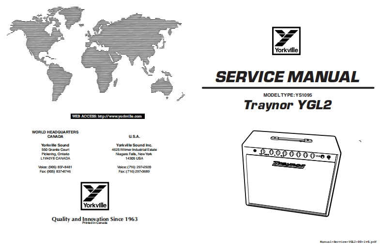 Traynor-YGL2-Schematic维修手册