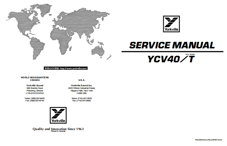 Traynor_ycv40_sm维修手册含电器原理图