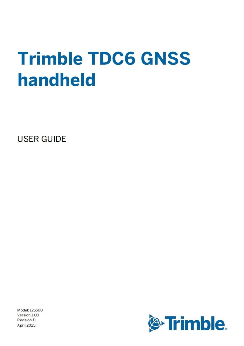 Trimble-TDC6-操作说明书手册
