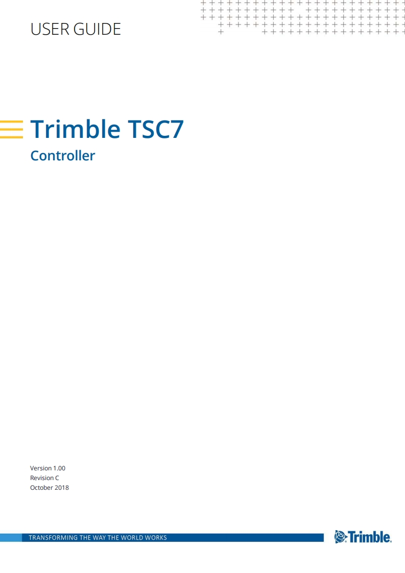 Trimble-TSC7-操作说明书手册