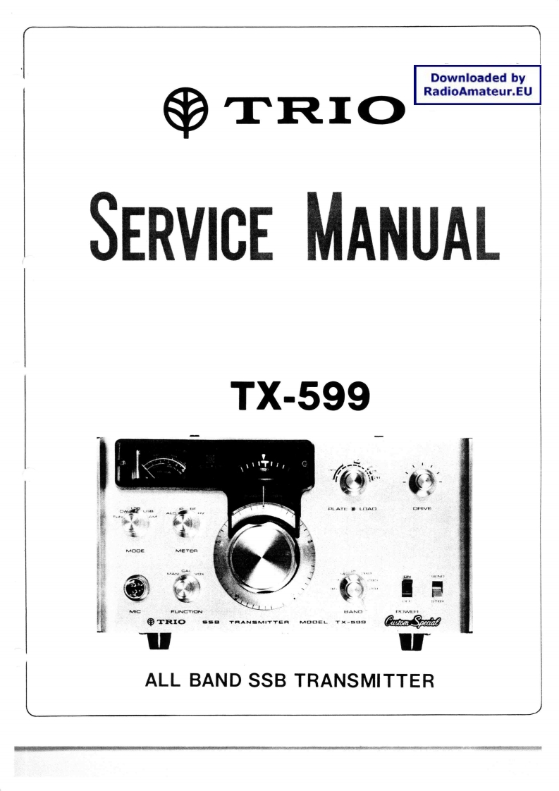 Trio_TX-599_维修维护电器原理图手册