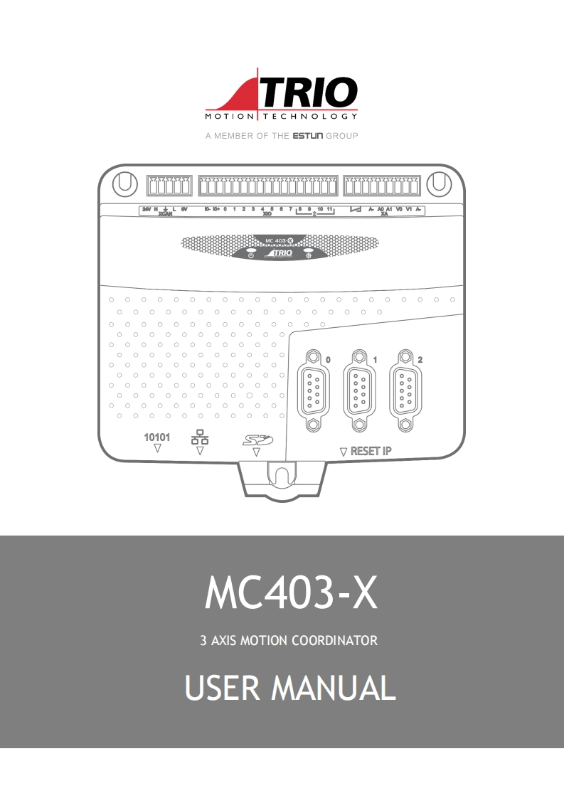 Trio_操作说明书手册_MC403-X