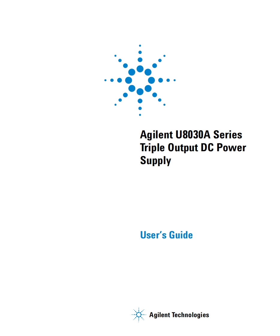 U8030A_Series_DC_Power_Supplies_UG操作说明书手册