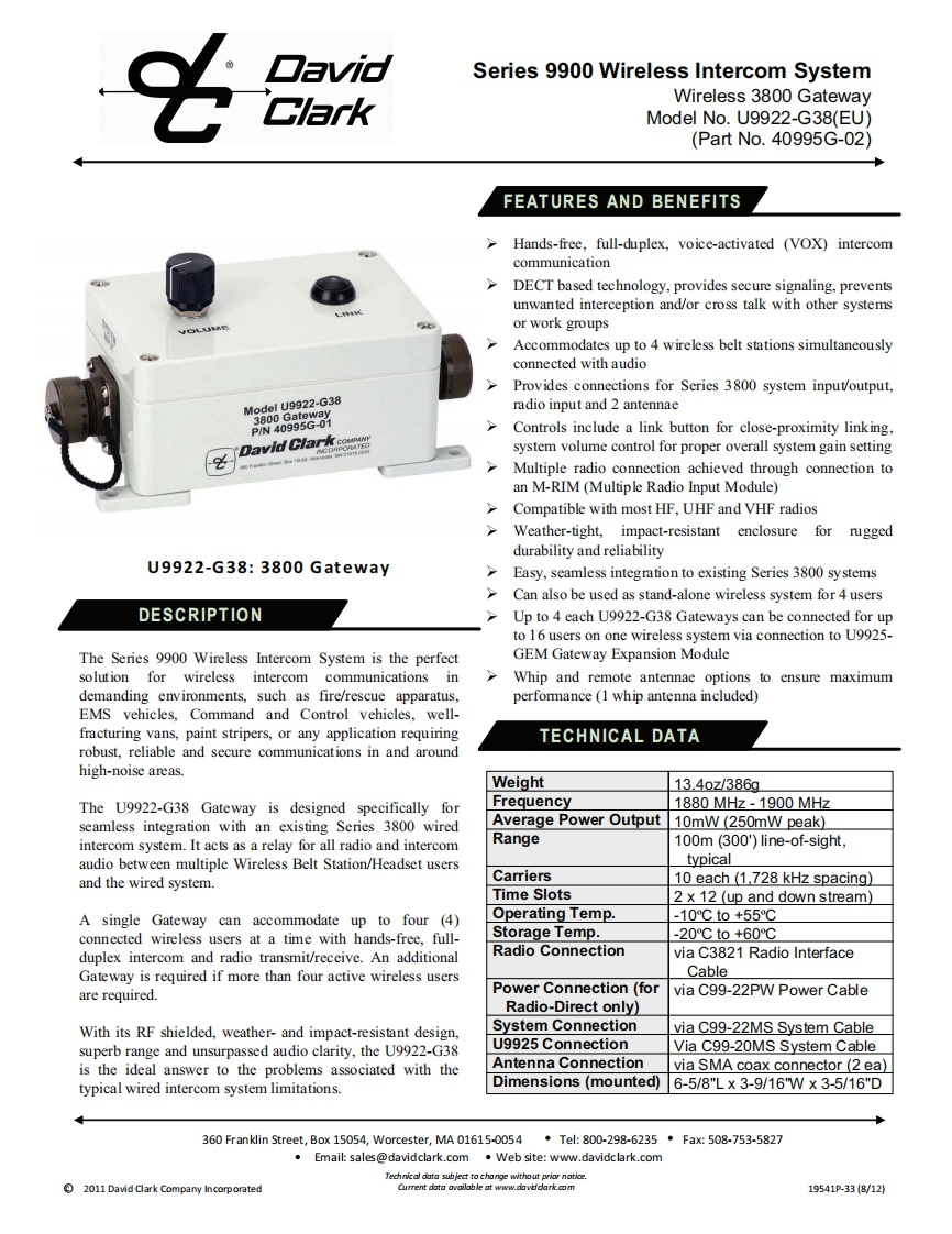 U9922-G38-EU-Data-Sheet