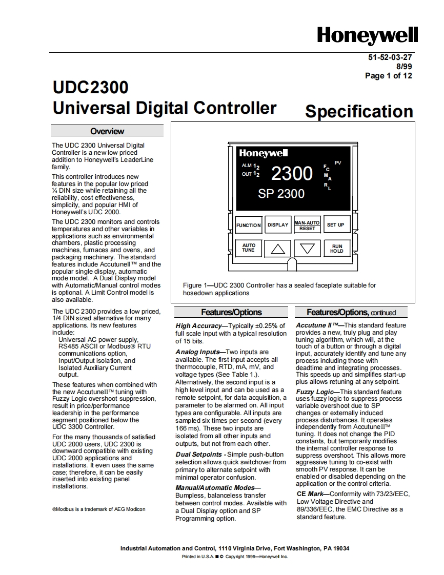 UDC2300说明书