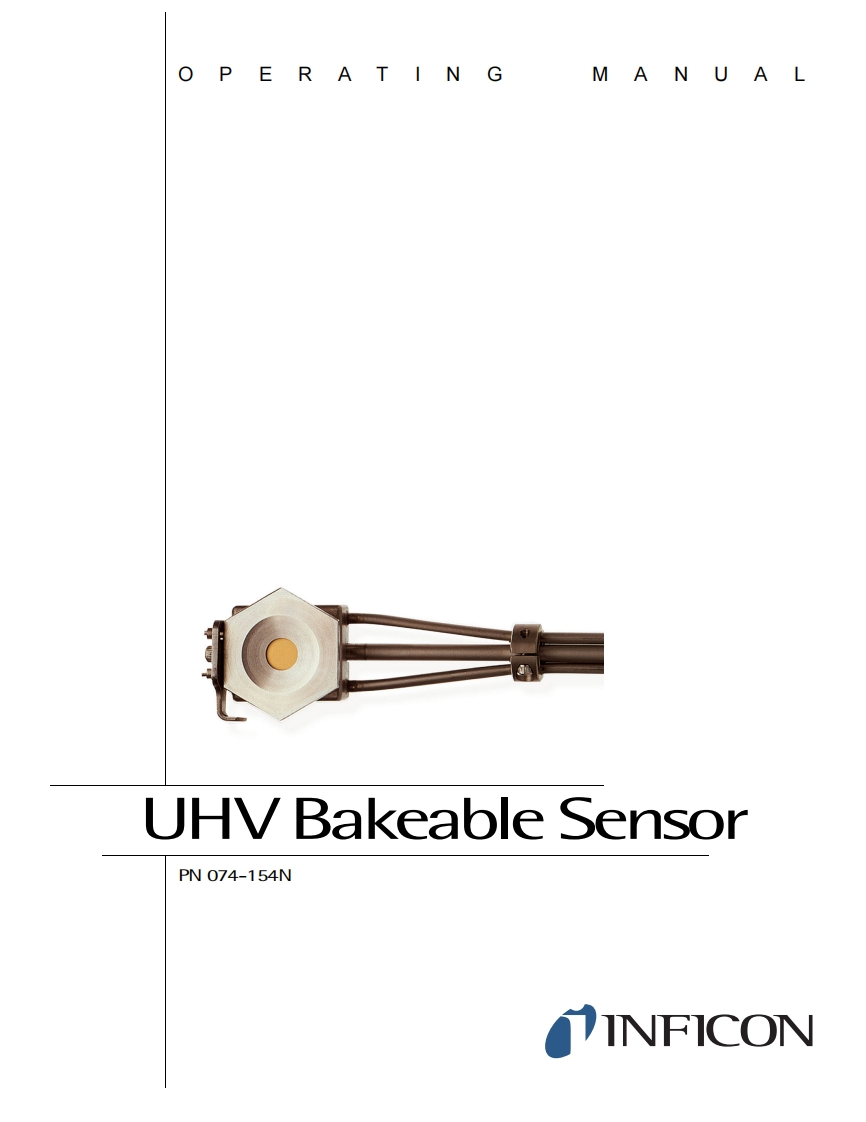 UHVBakeableSensor操作说明书手册(English)