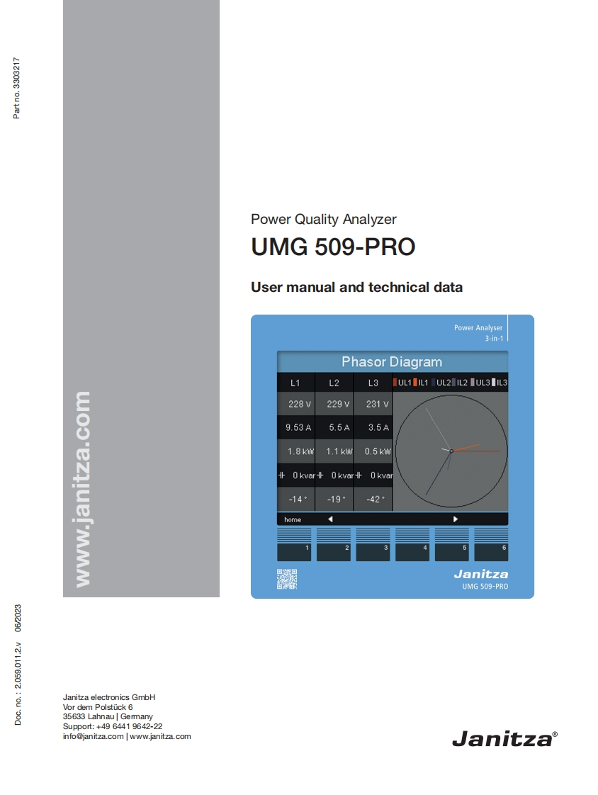 UMG_509_PRO_User_manual安装调试说明书手册