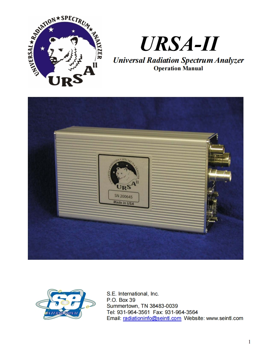 URSA-II_Operation-手册说明书指南