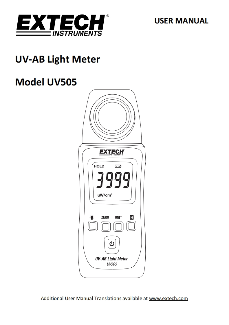 UV505_安装调试说明书手册-en