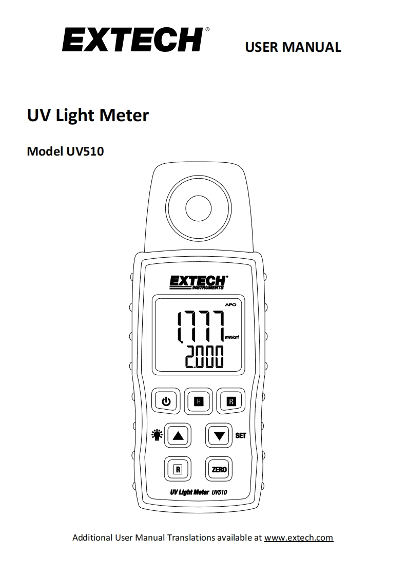 UV510_安装调试说明书手册-en