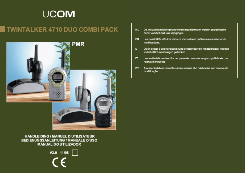 Ucom_Twintalker_4710_使用说明书手册