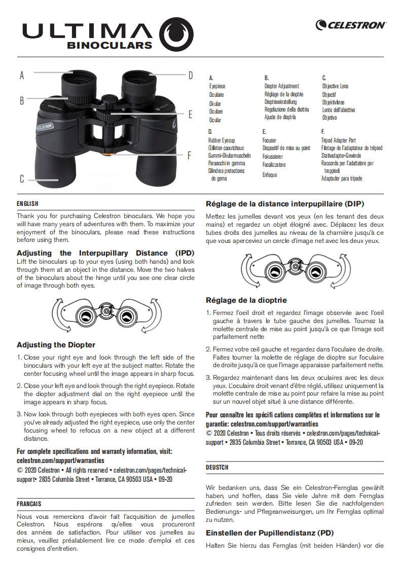 Ultima_Binoculars_快速操作说明书手册_5lang