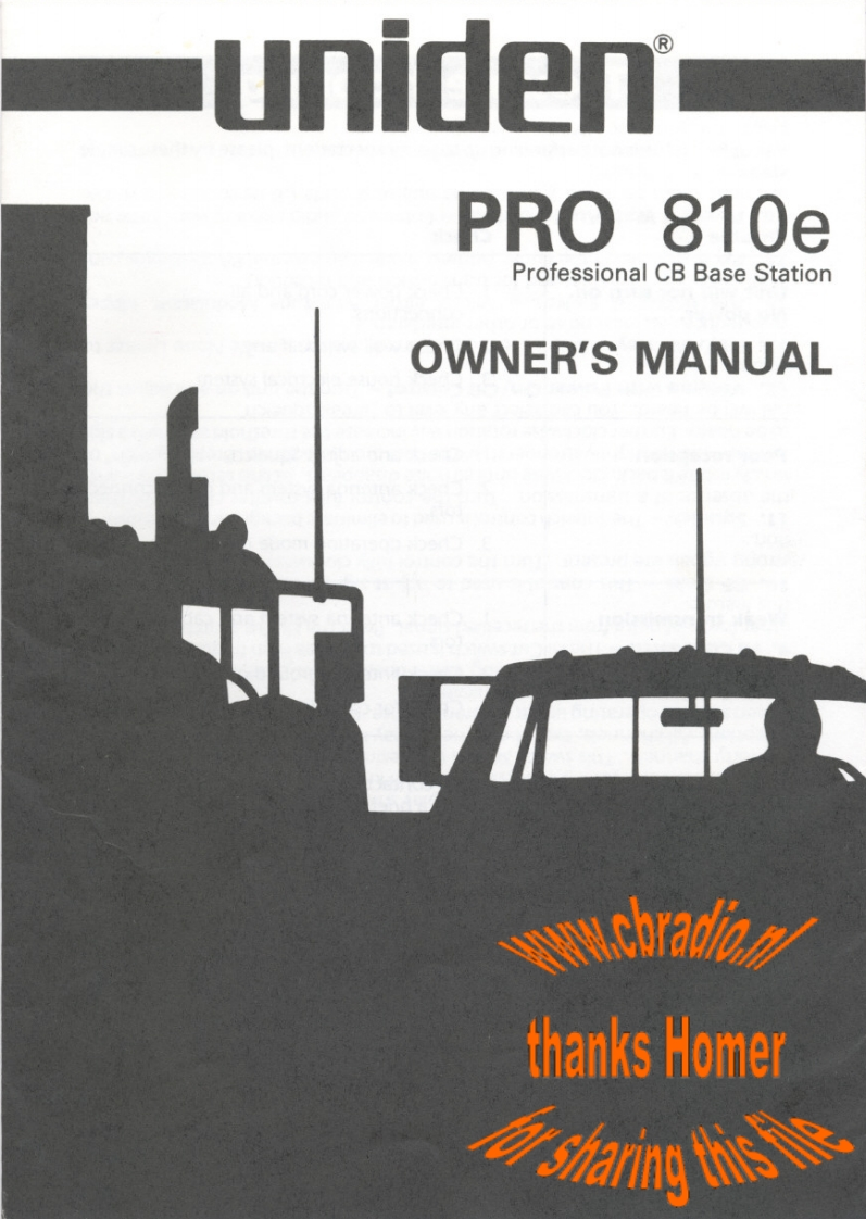 Unden_PRO810E_Homer_使用说明书手册
