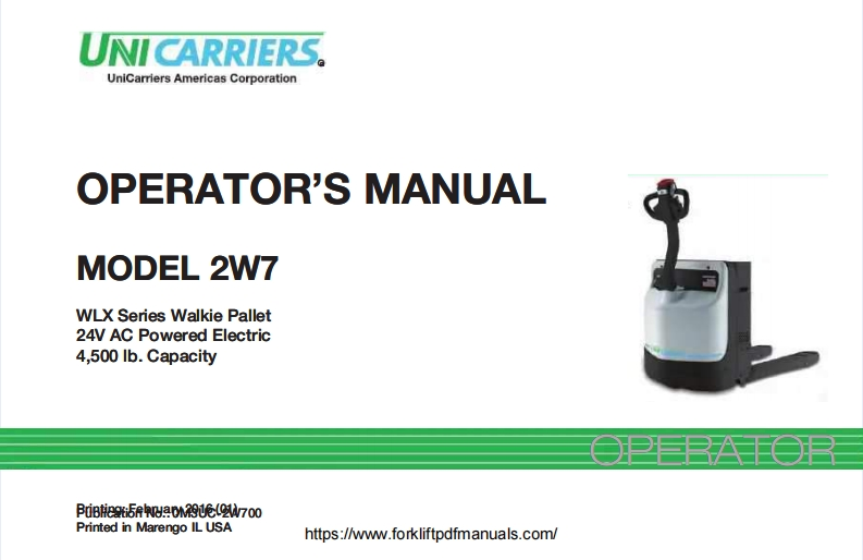 Unicarriers-2W7-Walkie-Pallet-Truck-Operators-Manual-PDF操作说明书手册新质力文库 - 聚焦新质生产力发展的数字化知识库_行业洞察 / 理论成果 / 实践指南免费下载新质力文库