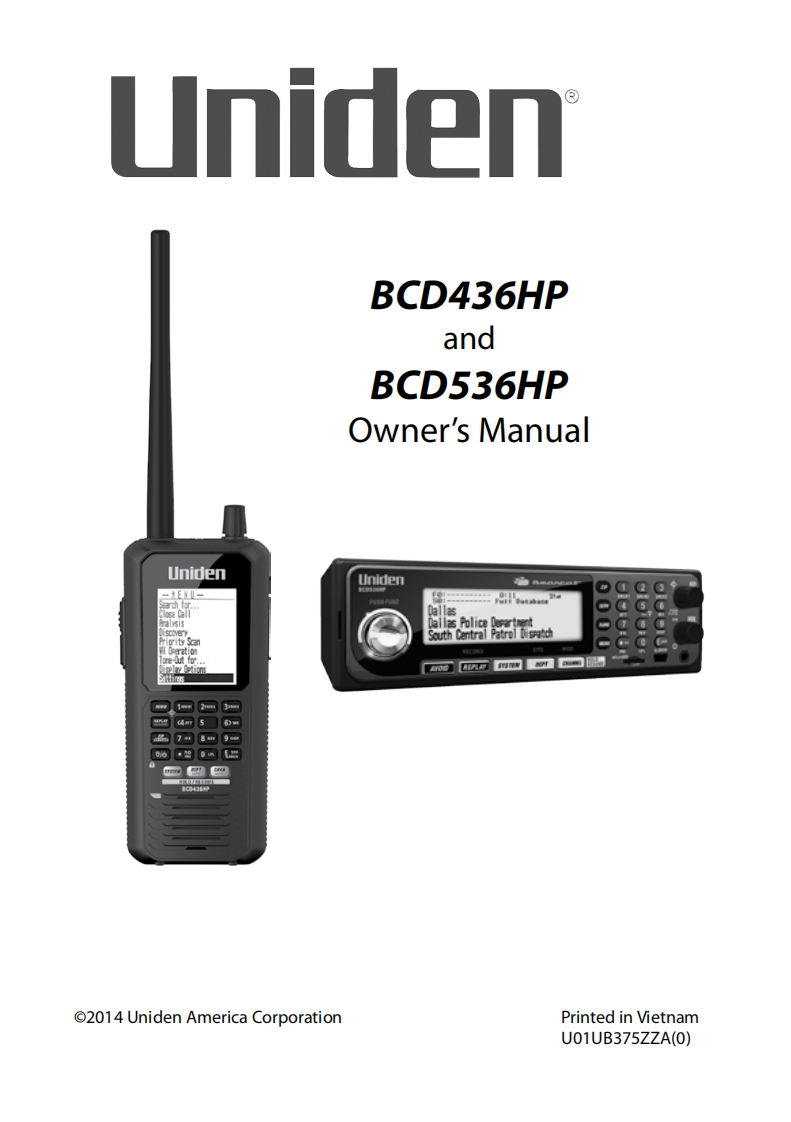 Uniden_BCD436HP_BCD536HP_Manual用户使用操作说明书手册
