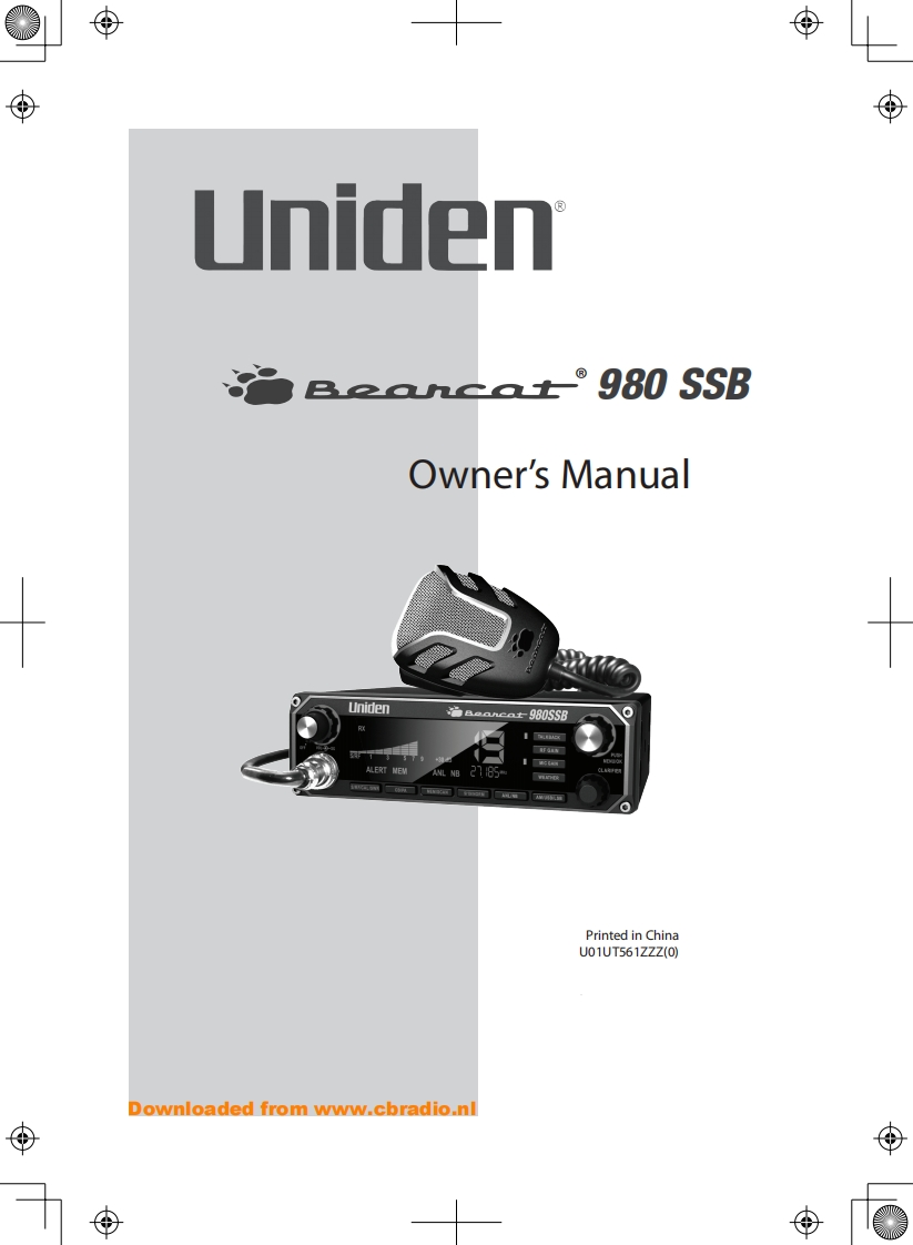 Uniden_Bearcat_980_使用说明书手册