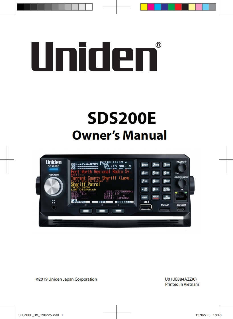Uniden_Bearcat_SDS200E_(Manual操作说明书手册)