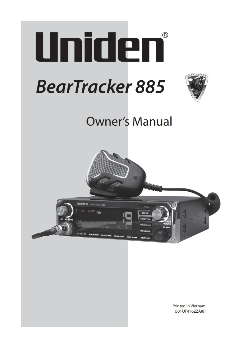 Uniden_Bearcat_Tracker_885_(Manual操作说明书手册)