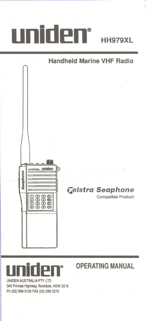 Uniden_HH979XL-(Manual操作说明书手册)