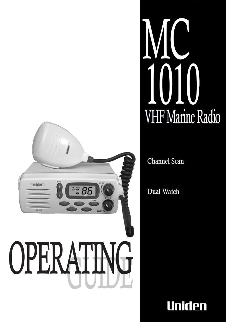 Uniden_MC1010_Manual操作说明书手册