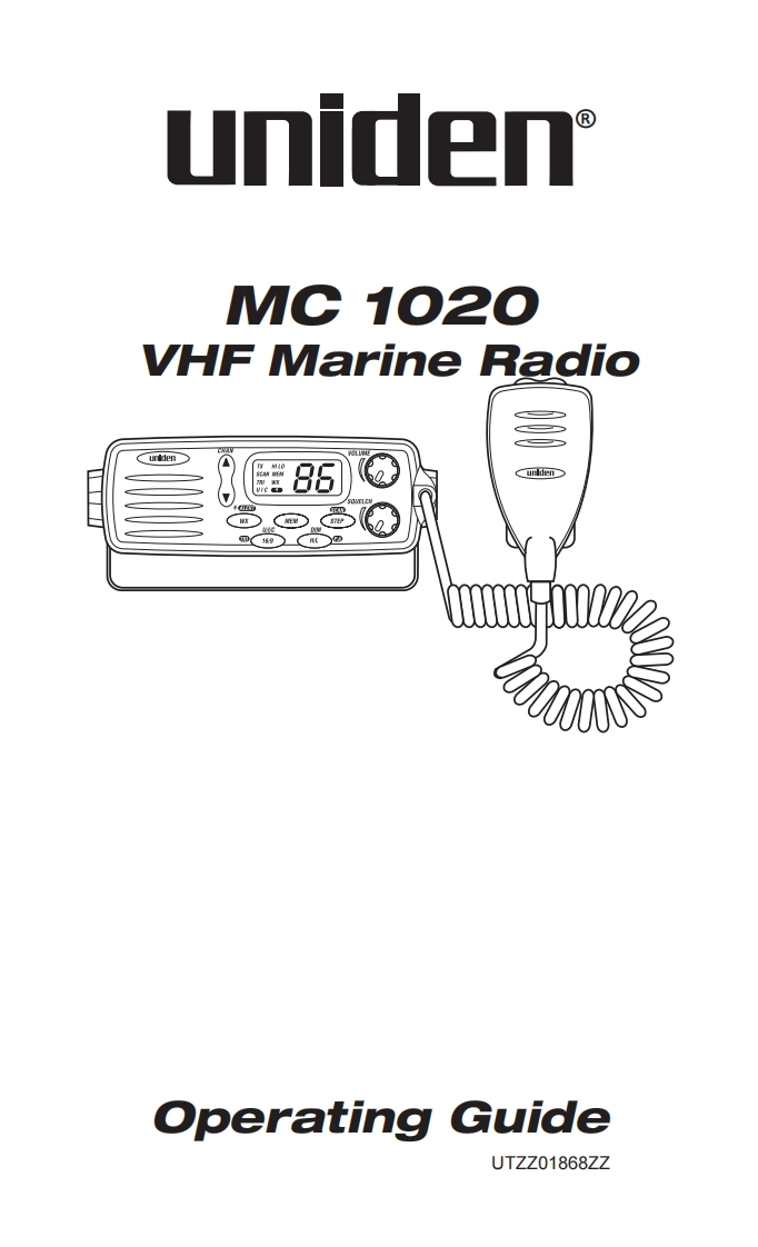 Uniden_MC1020_Manual操作说明书手册