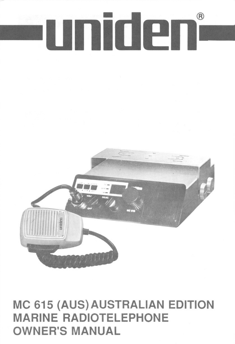 Uniden_MC615_Manual操作说明书手册