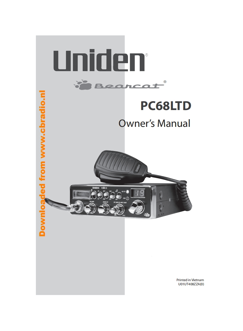 Uniden_PC68LTD_使用说明书手册