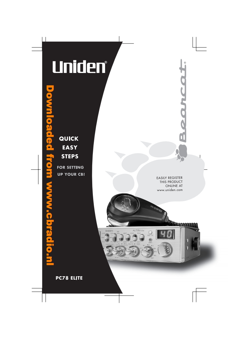 Uniden_PC78_Elite_使用说明书手册