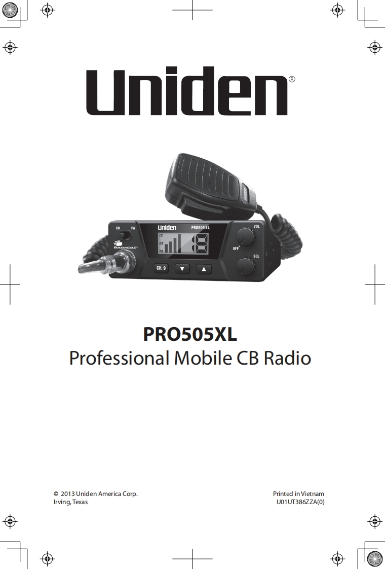 Uniden_PRO-505XL_(Manual操作说明书手册)