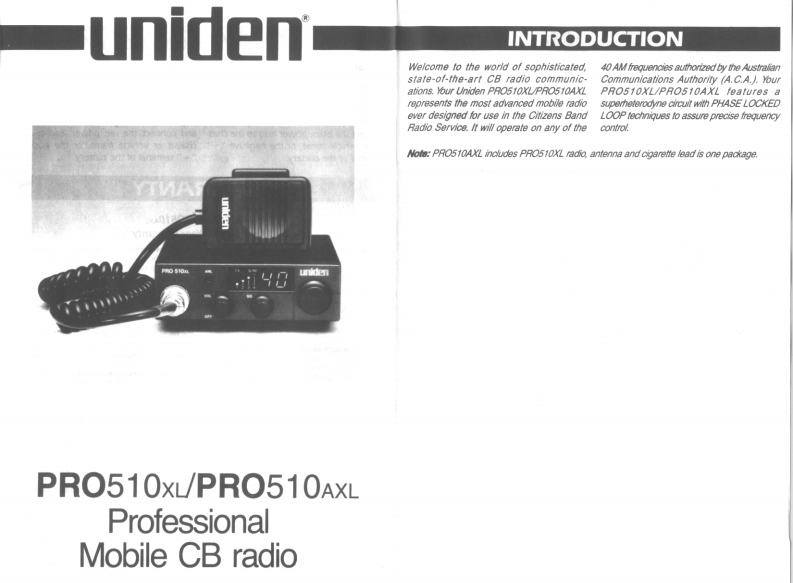 Uniden_PRO-510XL_(Manual操作说明书手册)