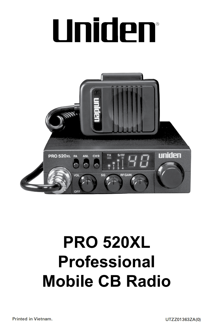 Uniden_PRO-520XL_(Manual操作说明书手册)