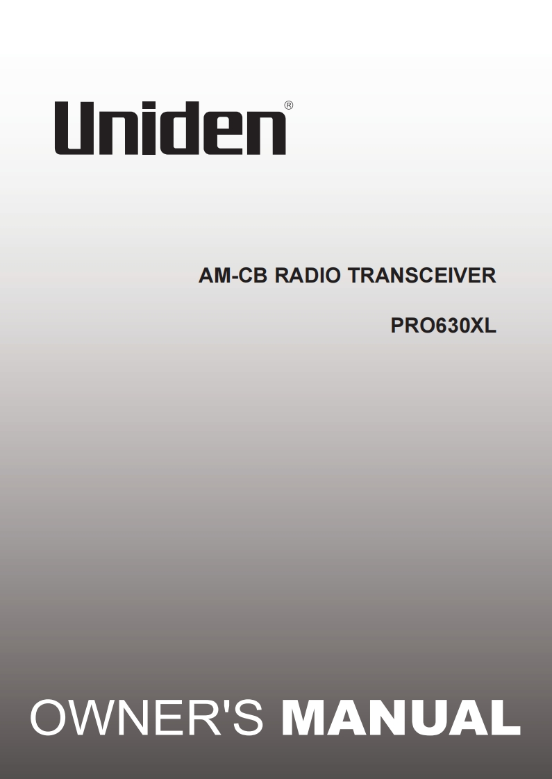 Uniden_PRO-630XL_(Manual操作说明书手册)