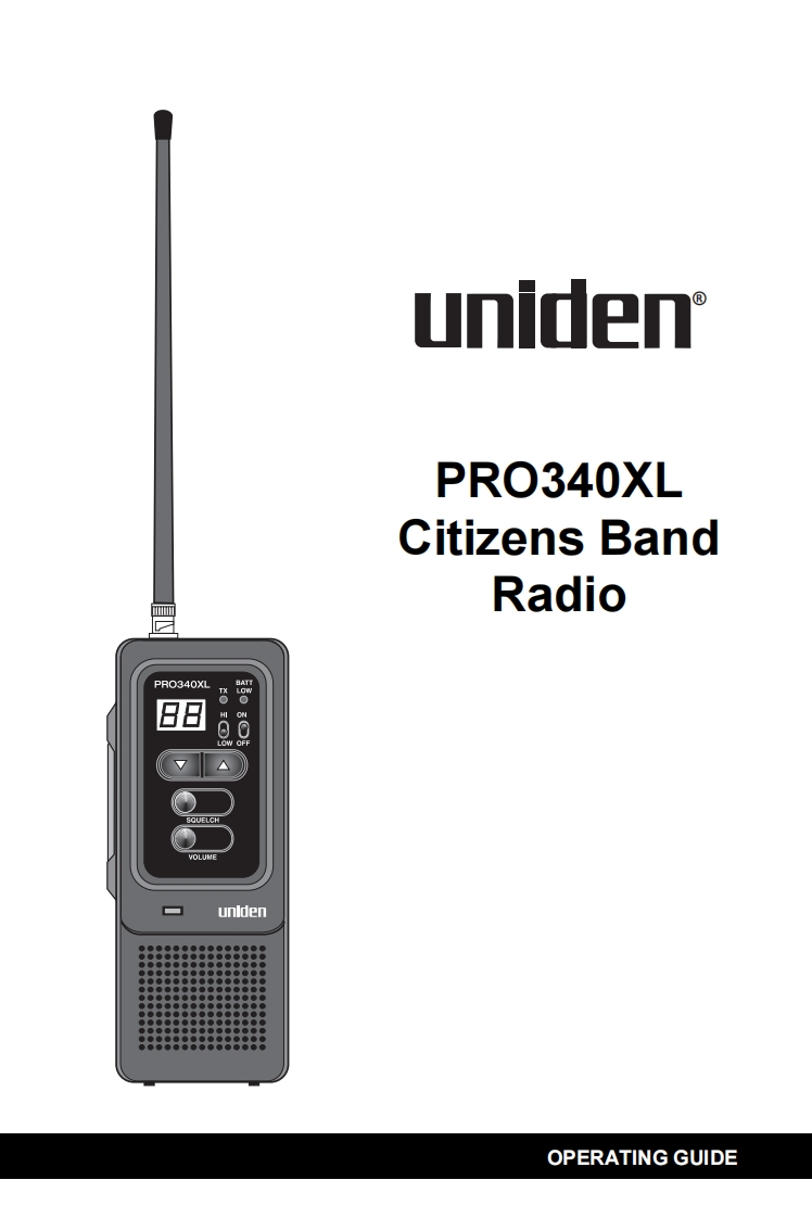 Uniden_PRO340XL-(Manual操作说明书手册)