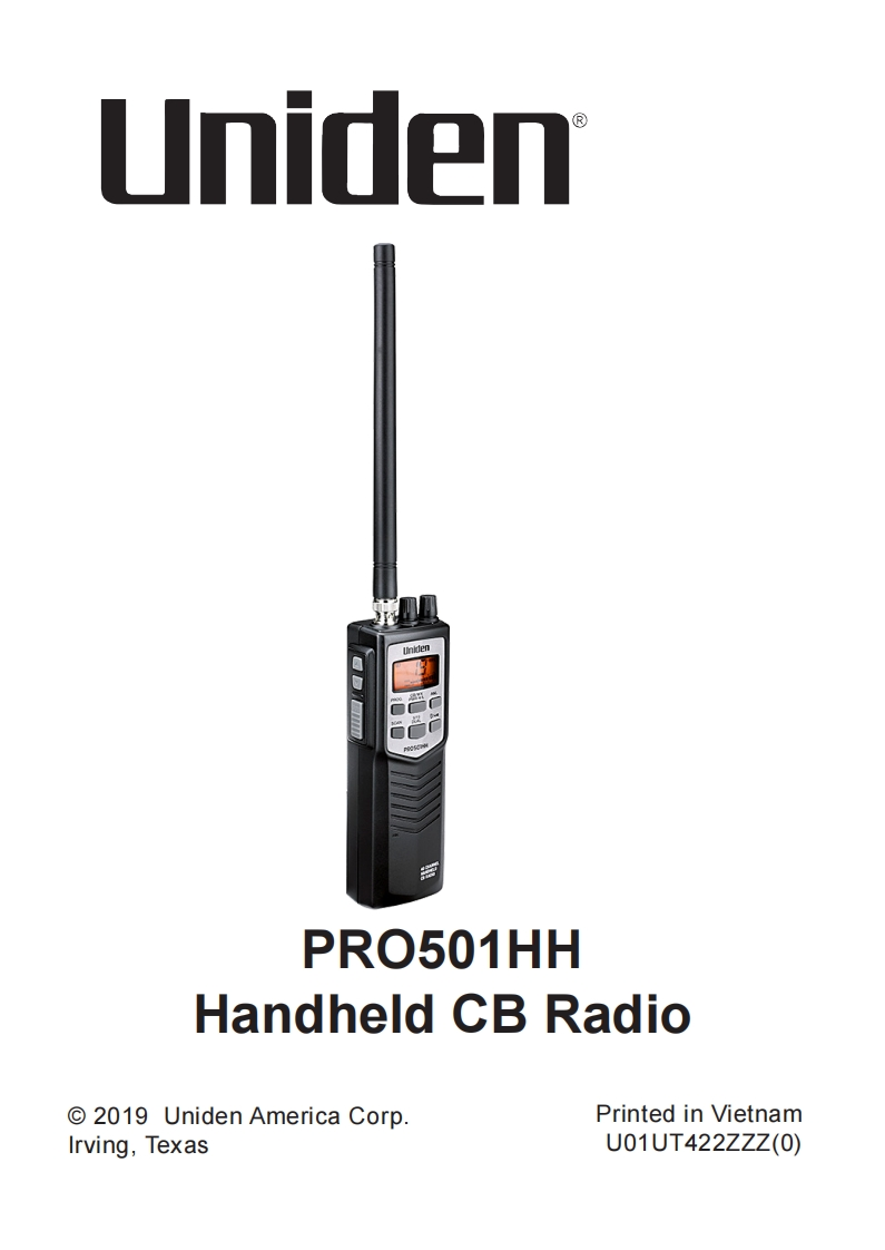 Uniden_PRO501HH_用户使用操作说明书手册
