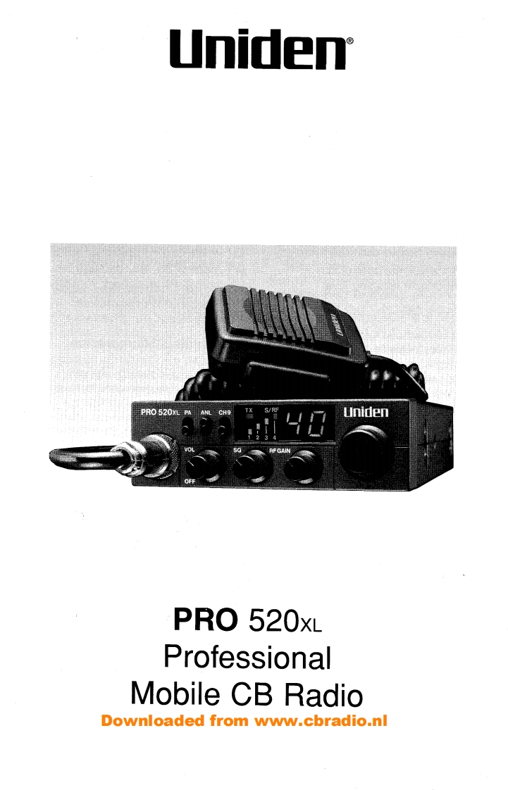 Uniden_PRO_520XL_使用说明书手册