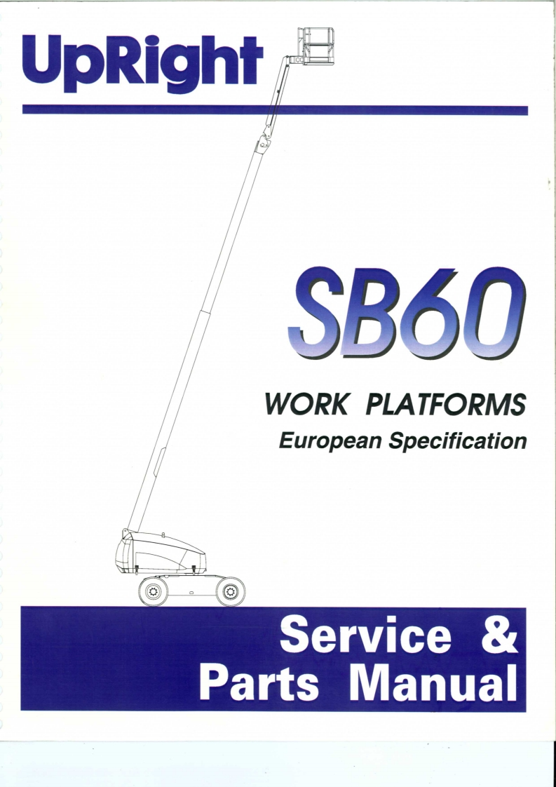 UpRightSB-60-D维修维护说明书手册