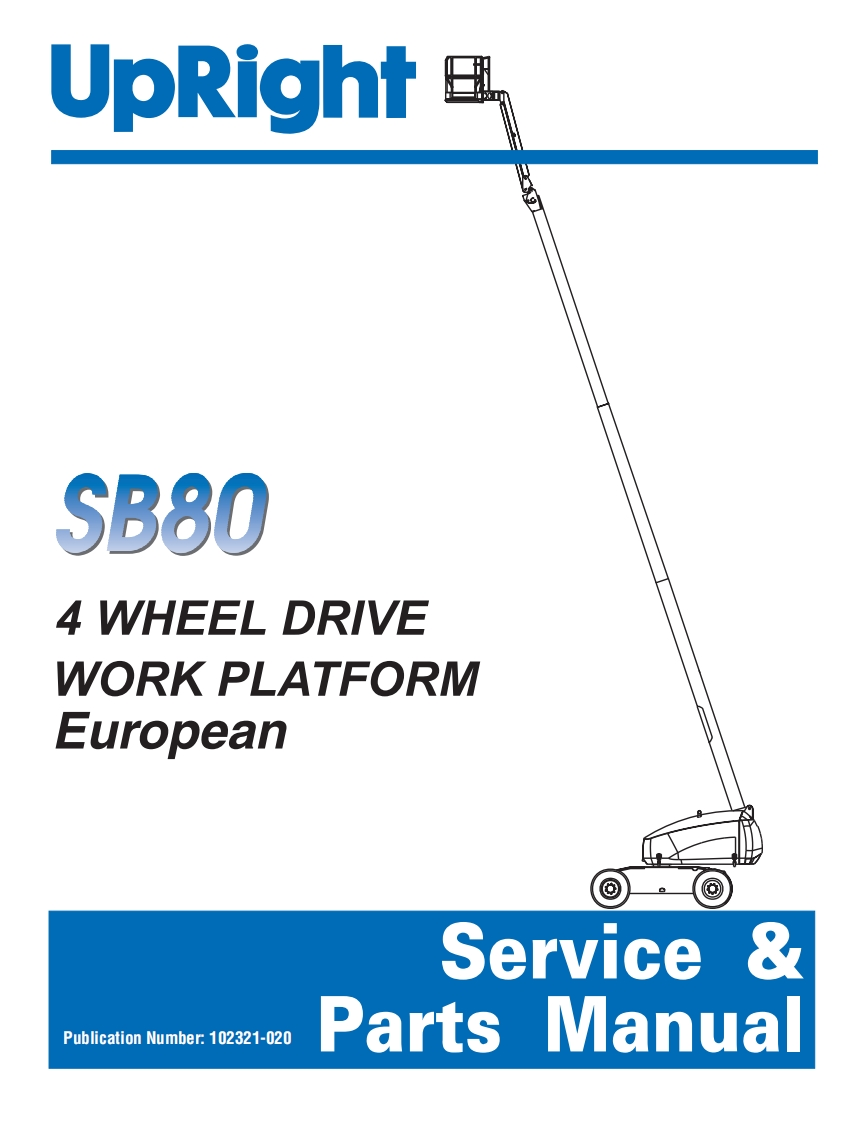 UpRightSB-80维修维护说明书手册