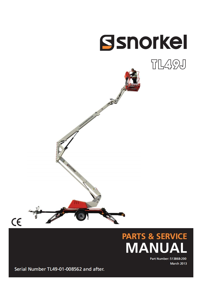 UpRightTL49J维修维护说明书手册