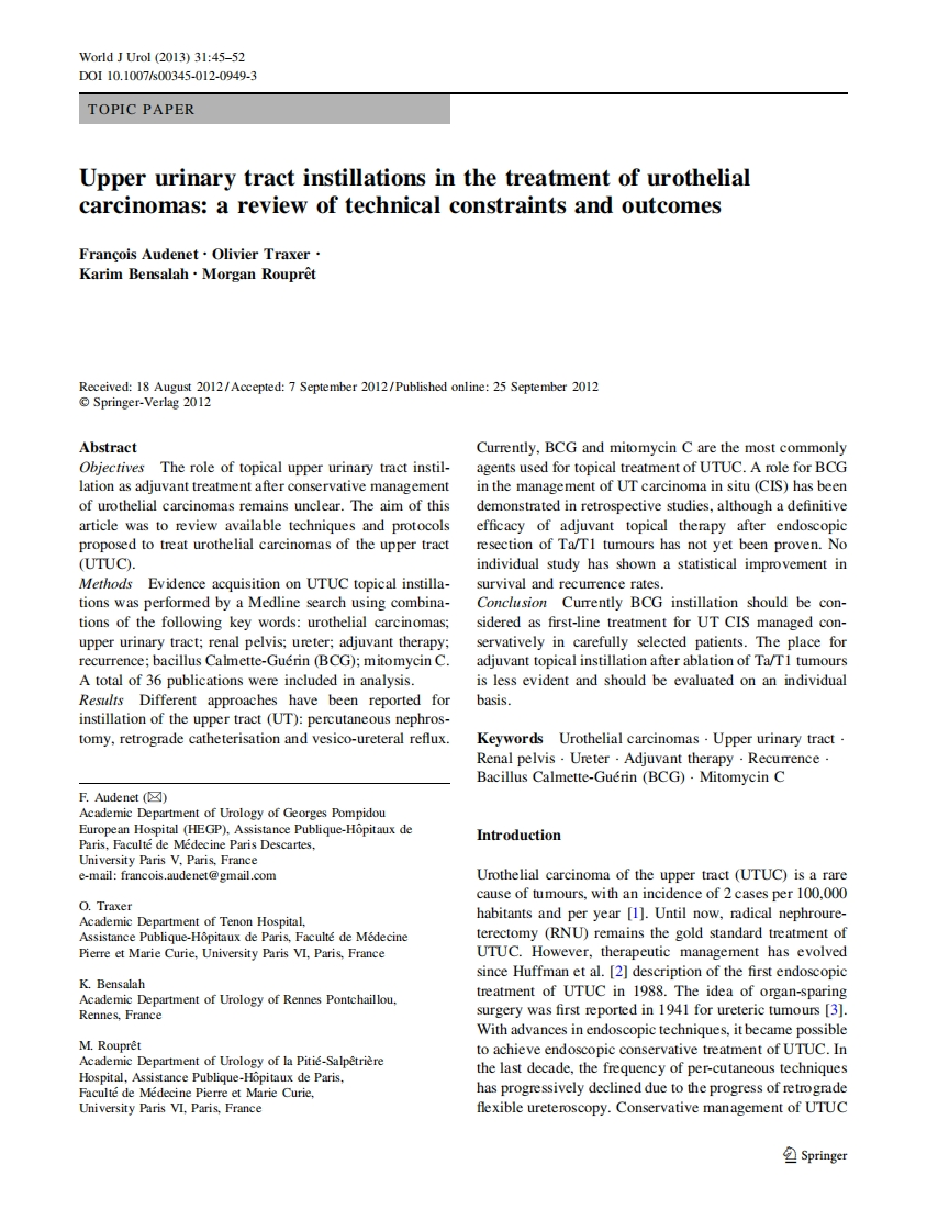 Upper-urinary-tract-instillations