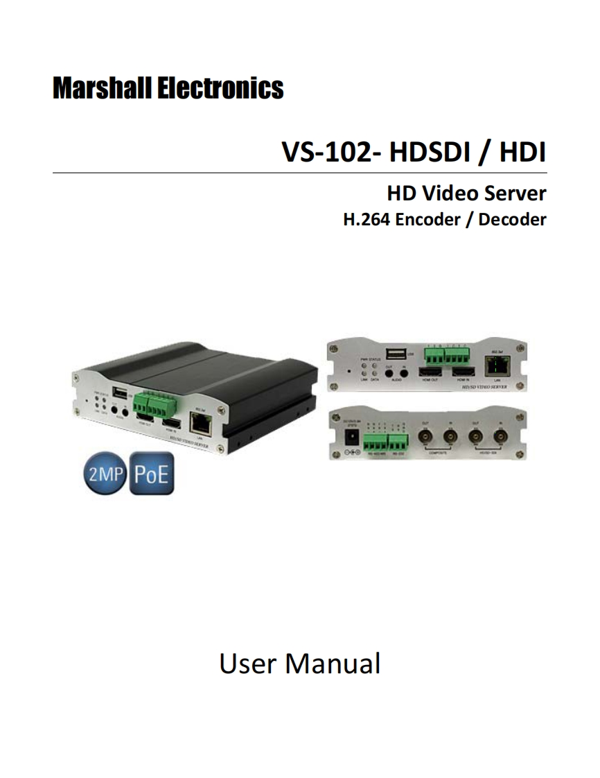 User-使用说明书手册-VS-102-v2.3-KM-5-7-12