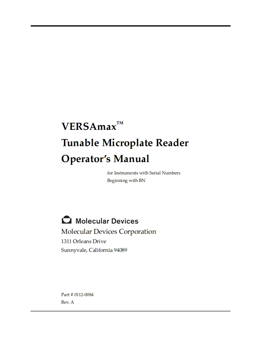 User-操作说明书手册-VERSAmax-BN