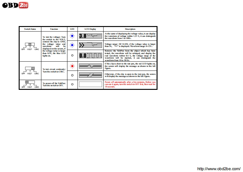 V-Checker-T701-使用说明书手册-EN