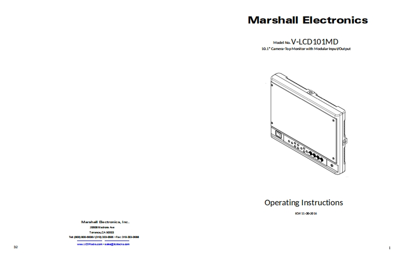 V-LCD101MD_使用说明书手册
