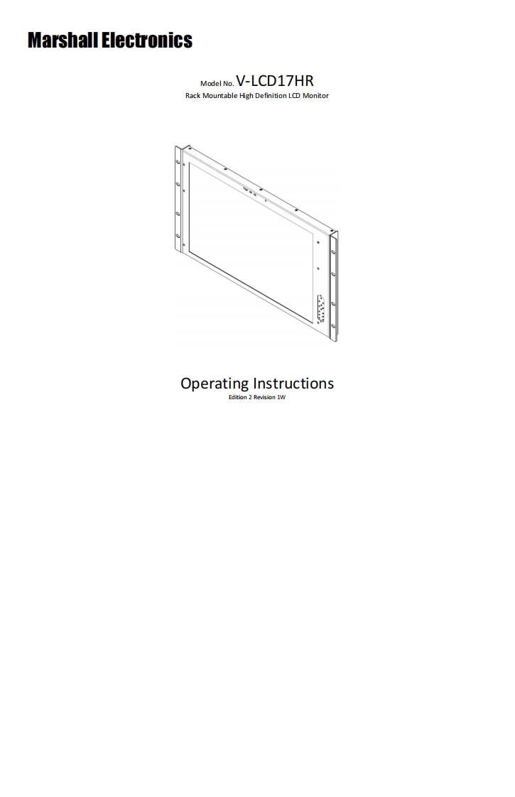 V-LCD17HR_使用说明书手册