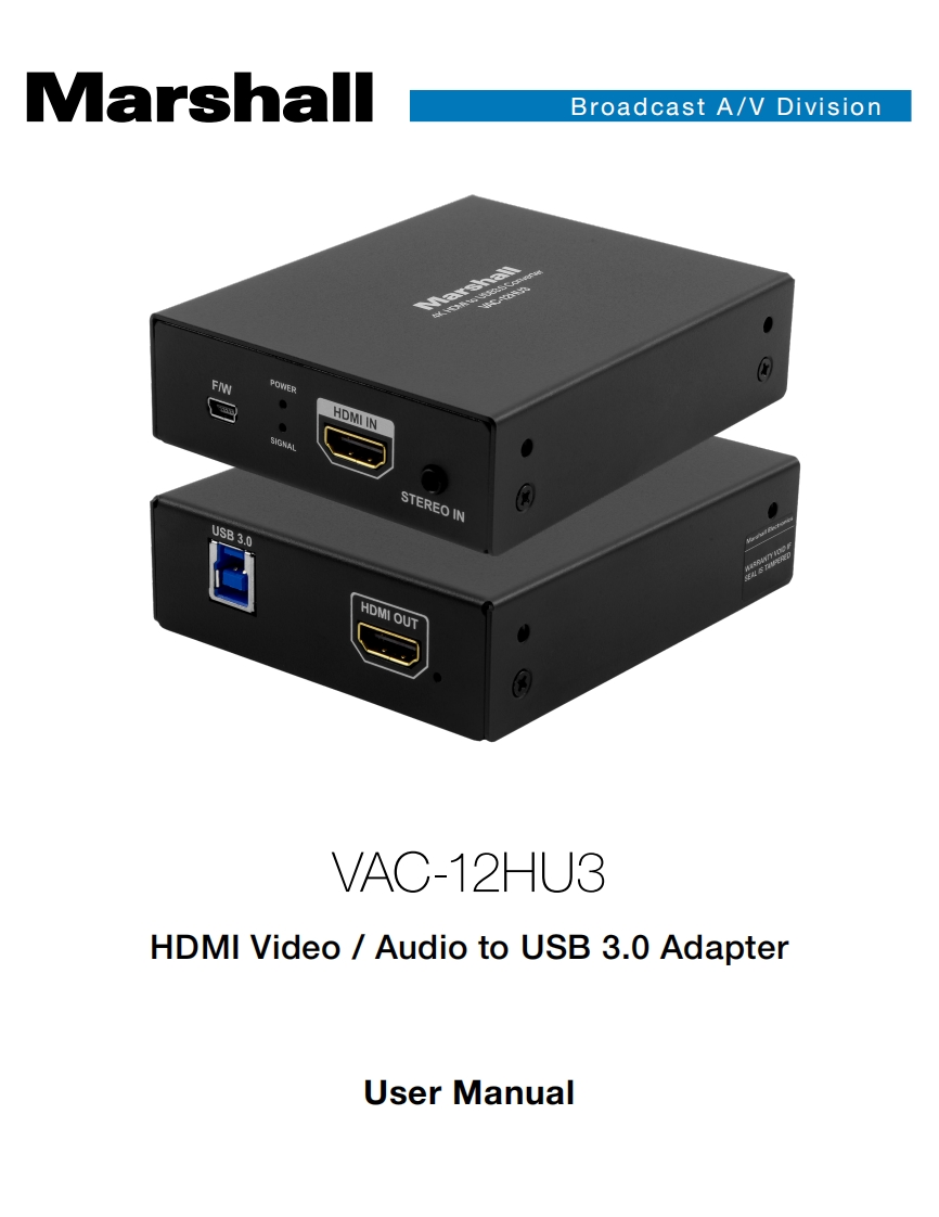 VAC-12HU3-使用说明书手册