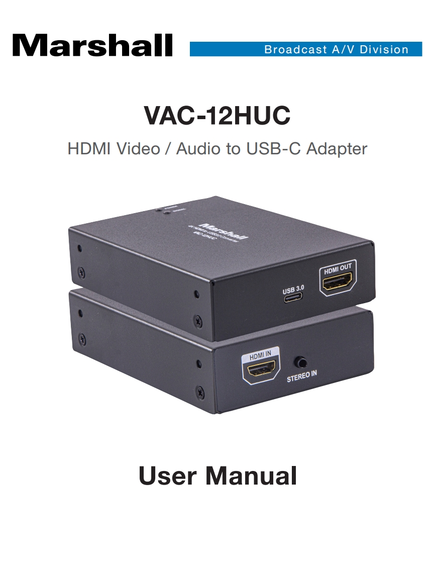 VAC-12HUC-使用说明书手册